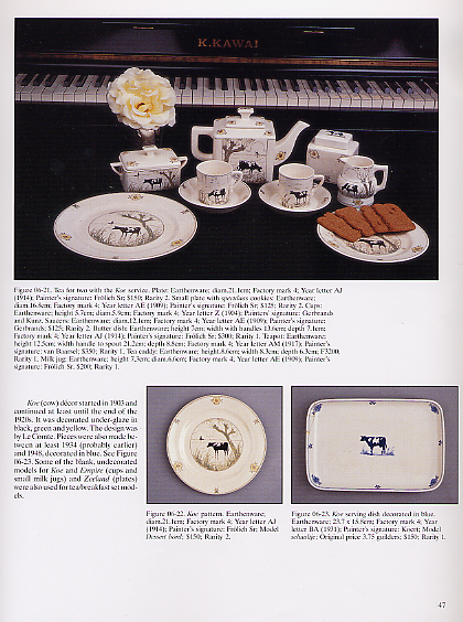 Cow dinnerware, page 47.